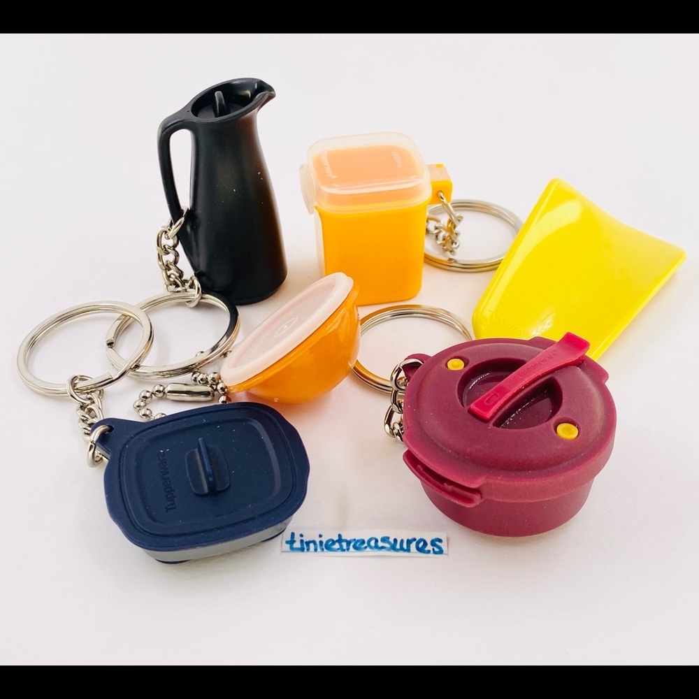 Tupperware keychain set of 6 new rare tinietreasures